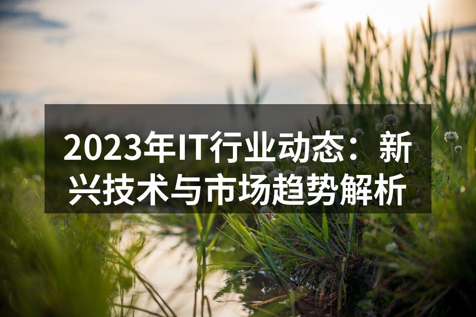 2023年IT行业动态：新兴技术与市场趋